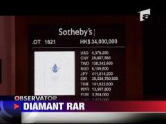 Diamant albastru vandut la o suma record