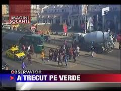 Femeia calcata de betoniera trecea pe verde