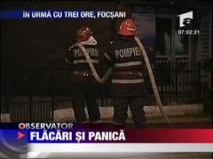 Flacari si panica la Focsani