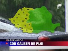 Cod galben de ploi in vestul tarii
