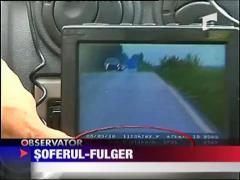 Soferul fulger! 211 km/h pe un drum national