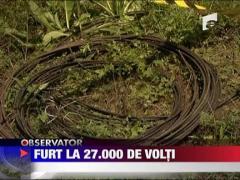 Au fost prinsi furand cablurile de la calea ferata