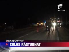 O cisterna de 25 de tone s-a rasturnat in Valcea