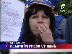 Reactii in presa straina