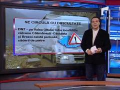 Se circula cu dificultate in Valea Oltului