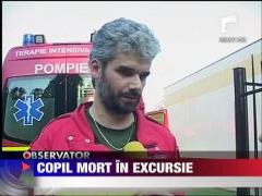 Copil mort in excursie