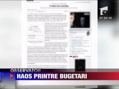 Haos printre bugetari!
