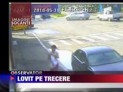 Imagini socante: barbat lovit pe trecerea de pietoni in Buzau
