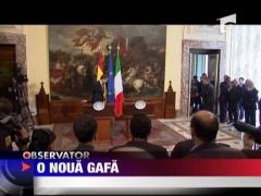 Silvio Berlusconi cu o noua gafa