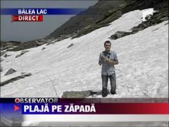 Plaja pe zapada, la Balea lac!