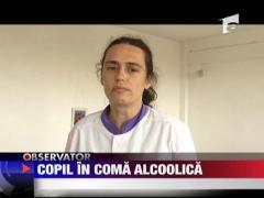 Copil bolnav, in coma alcoolica