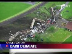 Tren plin de Dacii, deraiat!