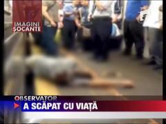 A scapat cu viata dupa ce l-a lovit metroul