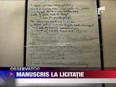 Manuscris la licitatie