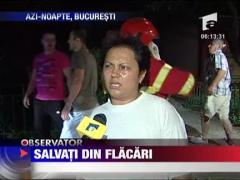 Copii salvati din flacari