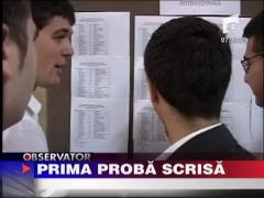 Prima proba scrisa la BAC