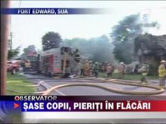 Sase copii, pieriti in flacari