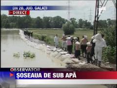 Cod Rosu de inundatii pe Prut si Siret! Soseaua de sub apa