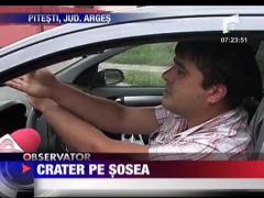 Crater pe sosea