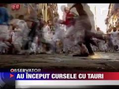 Au inceput cursele cu tauri in Pamplona