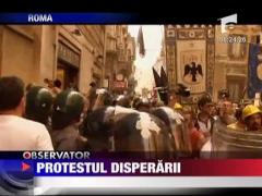 Protestul disperarii la Roma
