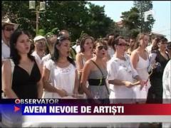 Artistii au protestat la Constanta