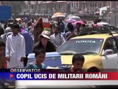 Copil afgan ucis de militarii romani