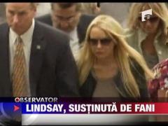 Lindsay Lohan, sustinuta de fani