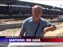 Traseu cu obstacole pentru turistii veniti in gara din Busteni