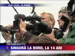 Singura la bord, la 14 ani