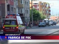 O fabrica dezafectata din Alba Iulia a luat foc