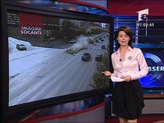 Accident incredibil in Piata Romana