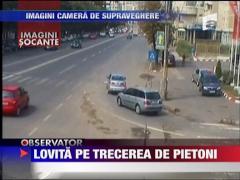 Batrana lovita pe trecerea de pietoni de un sofer imprudent