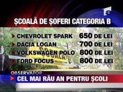 Cel mai rau an pentru scolile de soferi