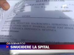 Sinucidere la spital