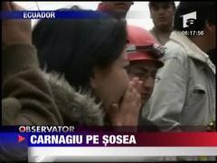 Carnagiu pe o sosea din Ecuador