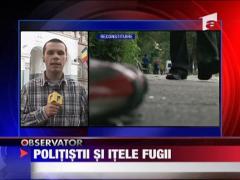 Politistii si itele fugii