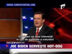 Joe Biden serveste hot-dog