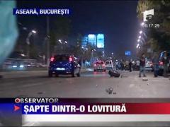 Accident spectaculos in Bucuresti
