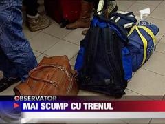 Biletele de tren mai scumpe cu 8 procente