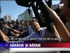 Mitingul foamei s-a transformat intr-un protest violent