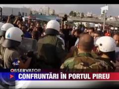 Conflict in portul Pireu