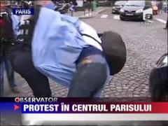 Protest in centrul Parisului