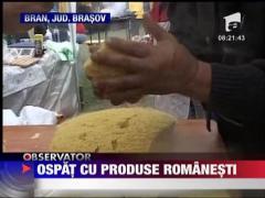 Ospat cu produse romanesti la Bran