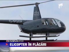 Elicopter in flacari! Au cazut de la 5 metri