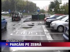 Parcare pe trecerea de pietoni