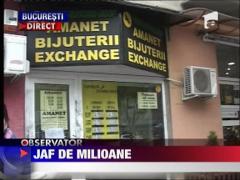 Jaf de milioane la o casa de amanet din Bucuresti
