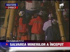 Salvarea minerilor din Chile a inceput