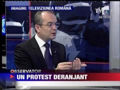 Boc deranjat de protestul de la Finante