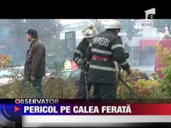 Pericol pe calea ferata